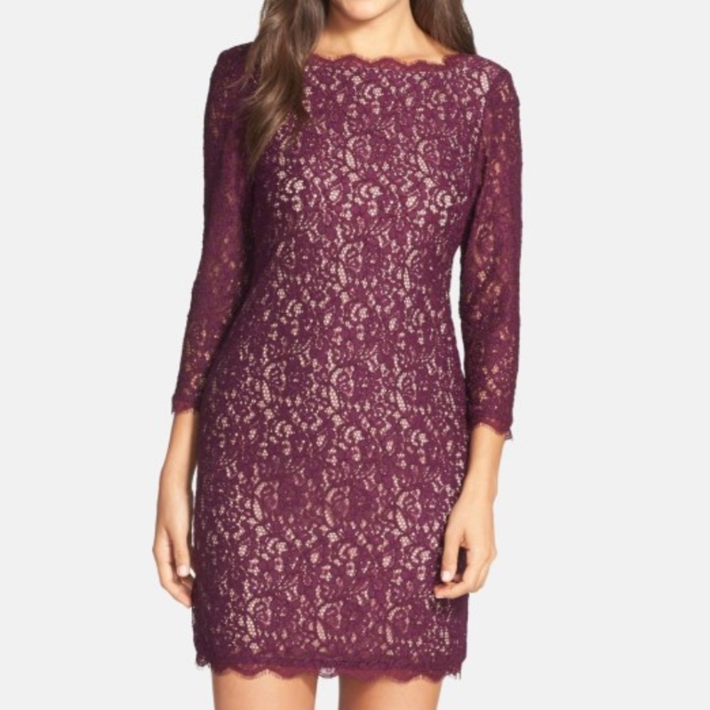 Adrianna Papell Lace Overlay Sheath dress